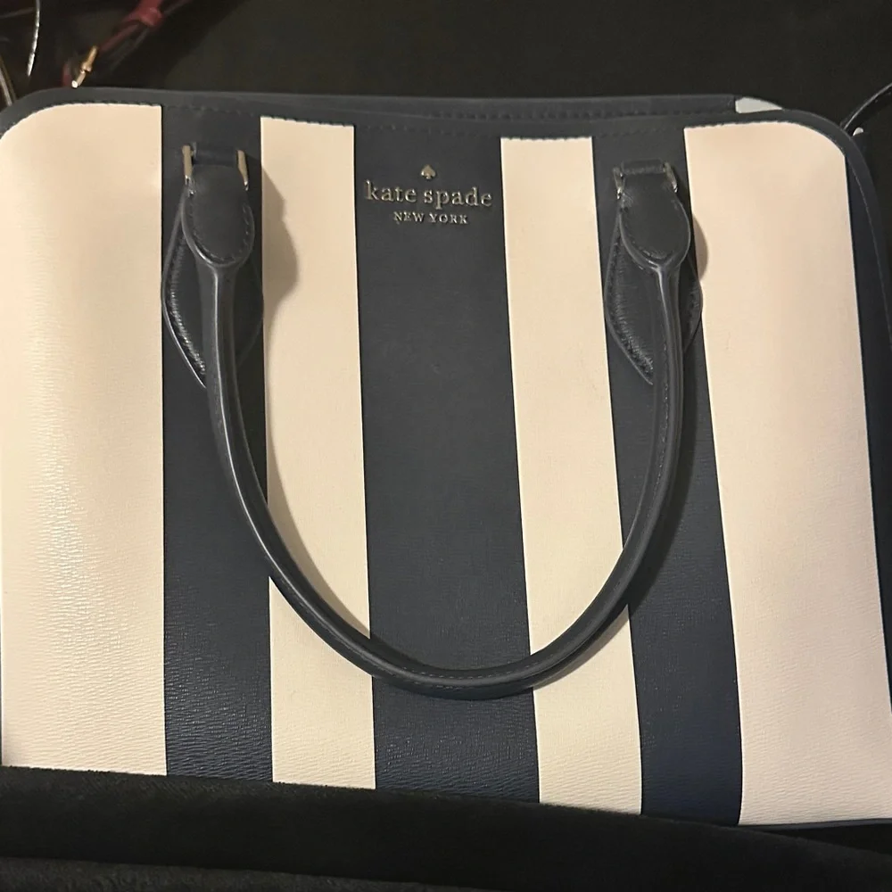 Kate Spade Navy and Cream Striped Women's Bag - Picture 2 of 7